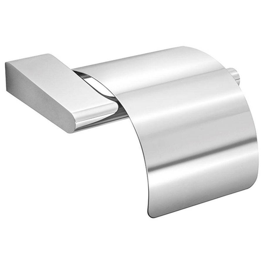 Toiletrolhouder met klep chroom Style