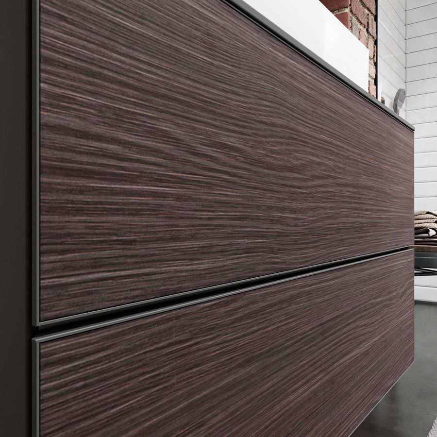 Onderkast Slate Matt Grey / front dark oak 1370x550mm 4x la Cons.L Xevolos E 54238730