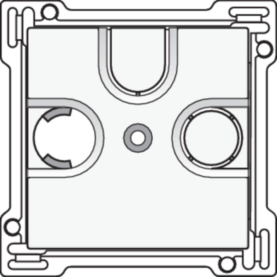 Afwerkingsset 2 enkelvoudige coaxaans. Antenne white c.