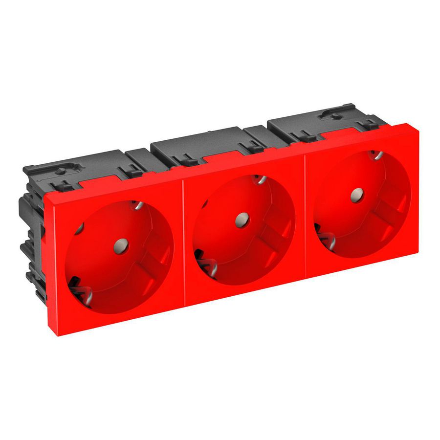 Contactdoos 3-vdg 33gr mod.-45 zijaansl. 250V 10/16A 6120509