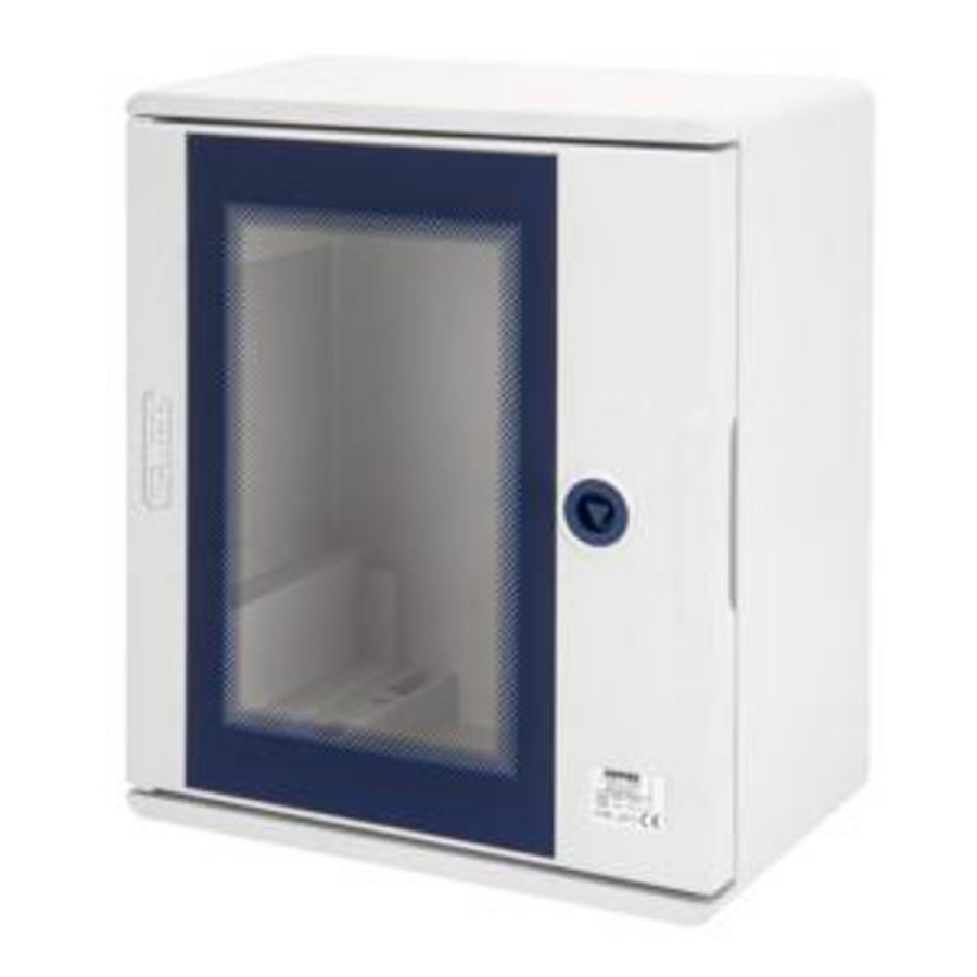 POLYESTER KAST TRANSPARANTE DEUR VOORZIEN SLOT 250x300x1