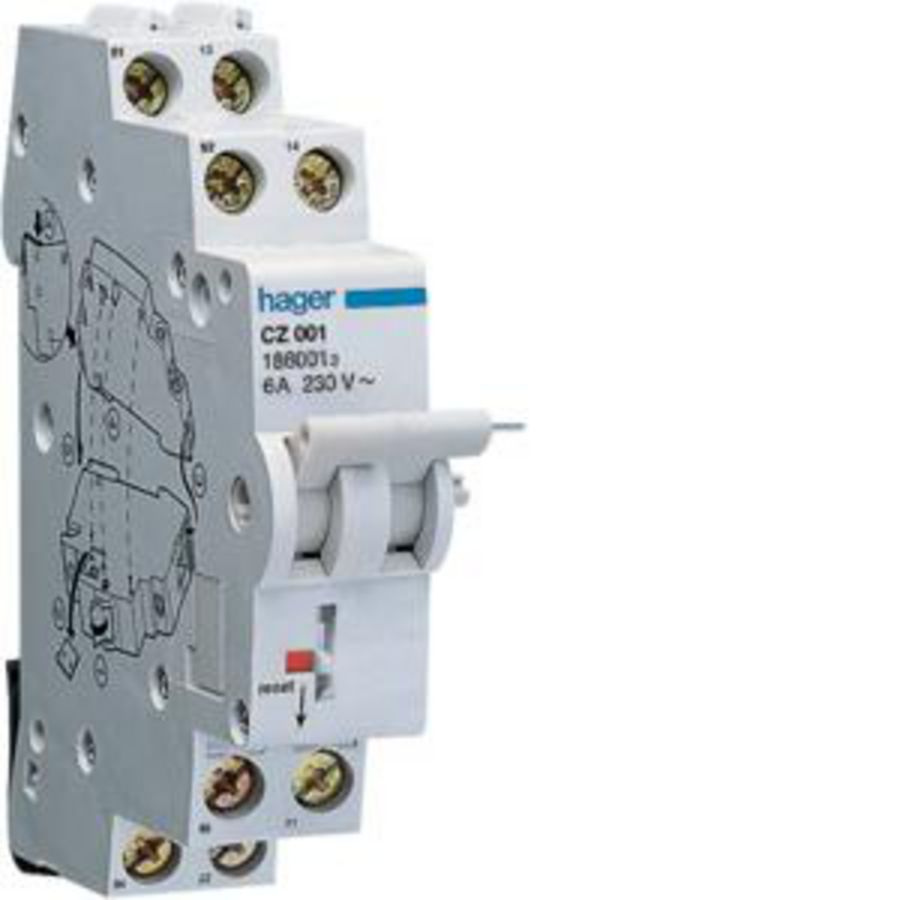 Hulpcontact CA en signaalcontact SD 6A 240V AC voor aardlekschakelaa