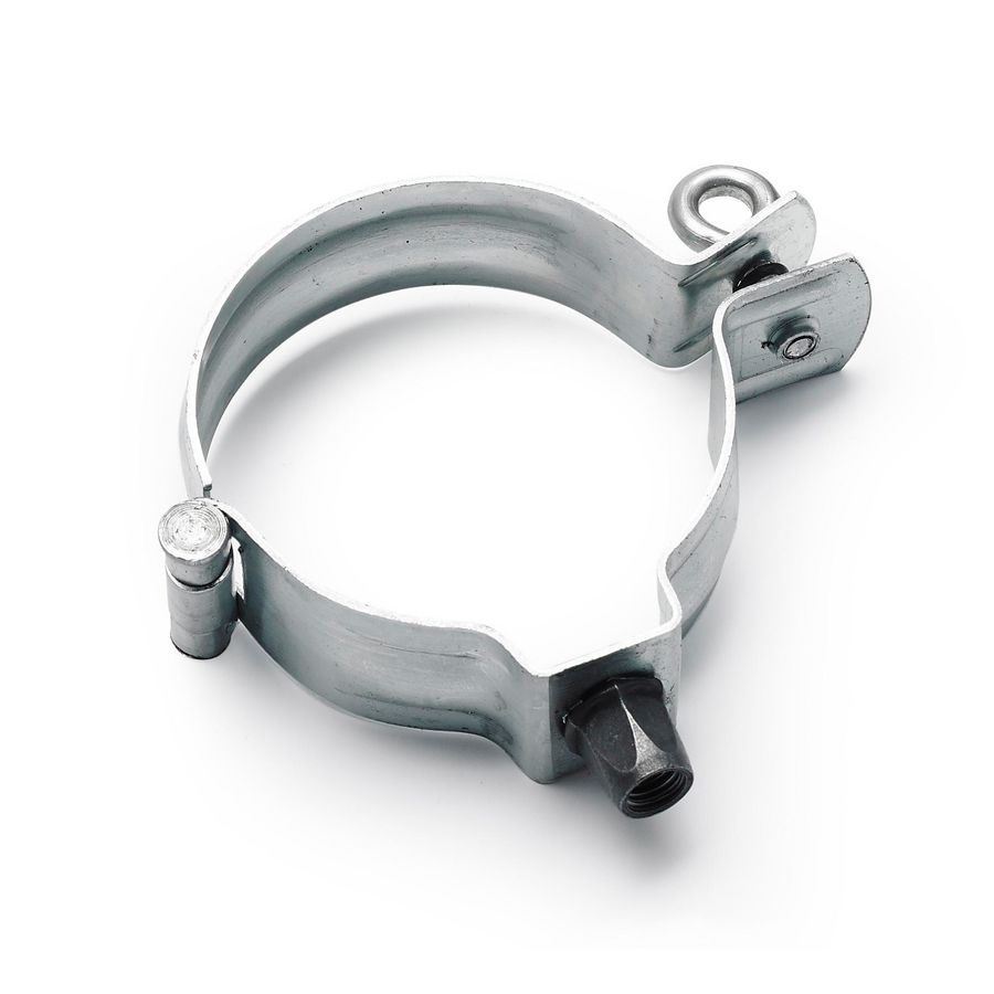 HWA scharnierpijpbeugel 120mm met moer M10 + RVS schroefoog