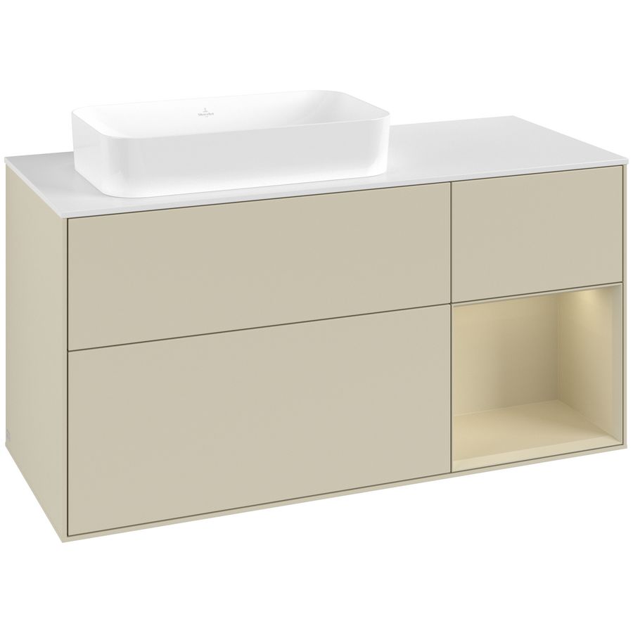 Wastafelonderkast Finion 1200x603x501mm S.Grey Matt Lacquer F691HJHJ