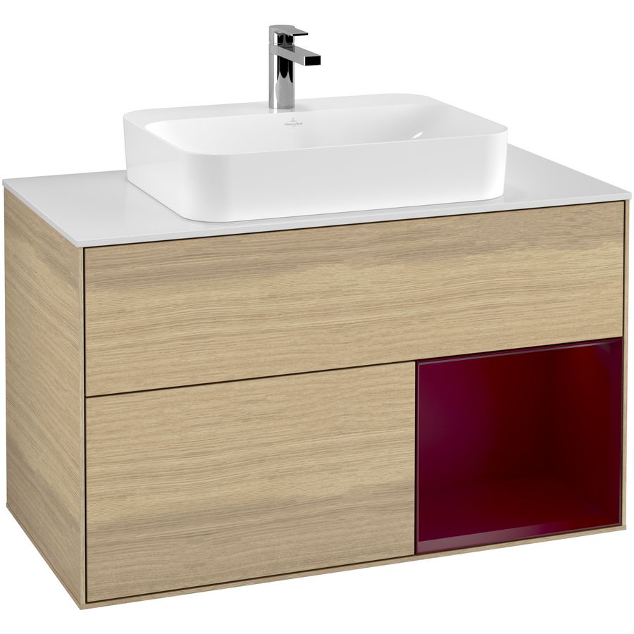Wastafelonderkast Finion 1000x603x501mm Oak Veneer F371HBPC