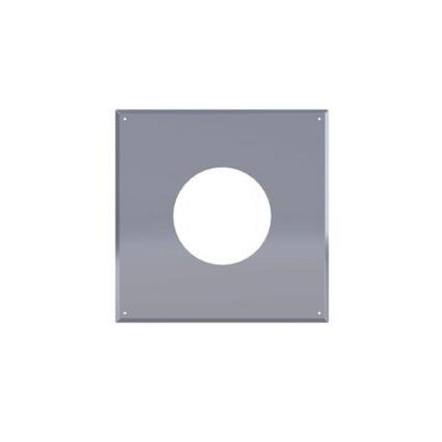 Rozet RVS ø150mm 330x330mm zwart