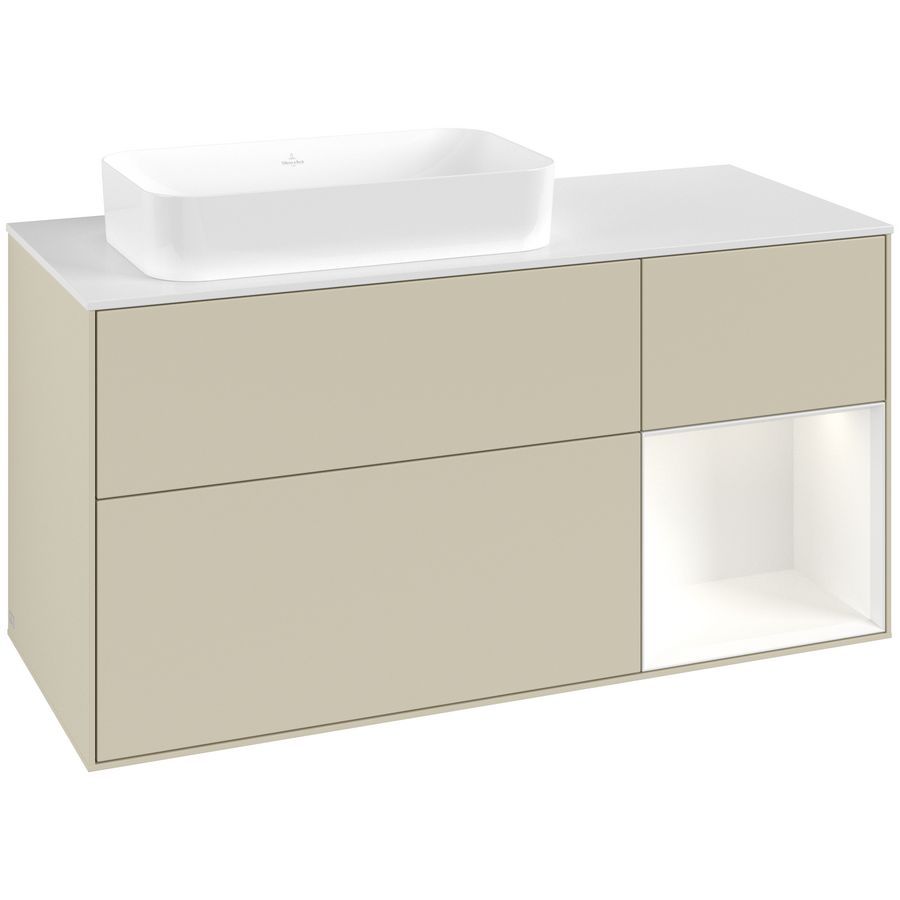 Wastafelonderkast Finion 1200x603x501mm S.Grey Matt Lacquer F691MTHJ
