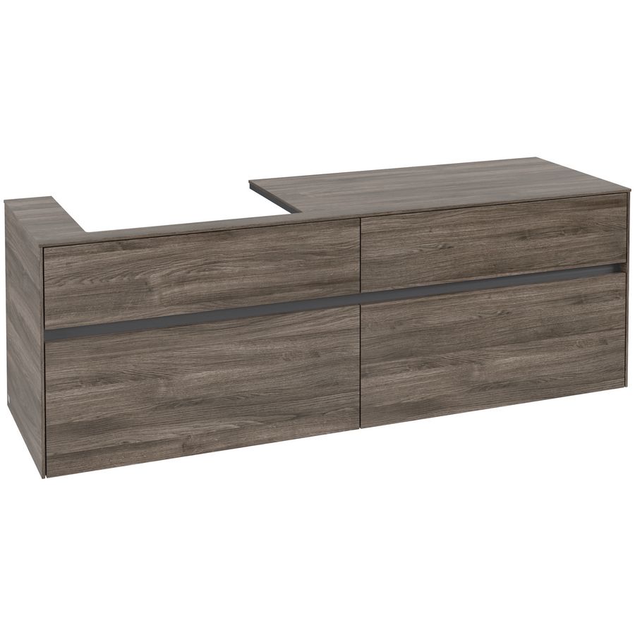 Wastafelonderkast Collaro 1600x548x500mm Stone Oak C02200RK
