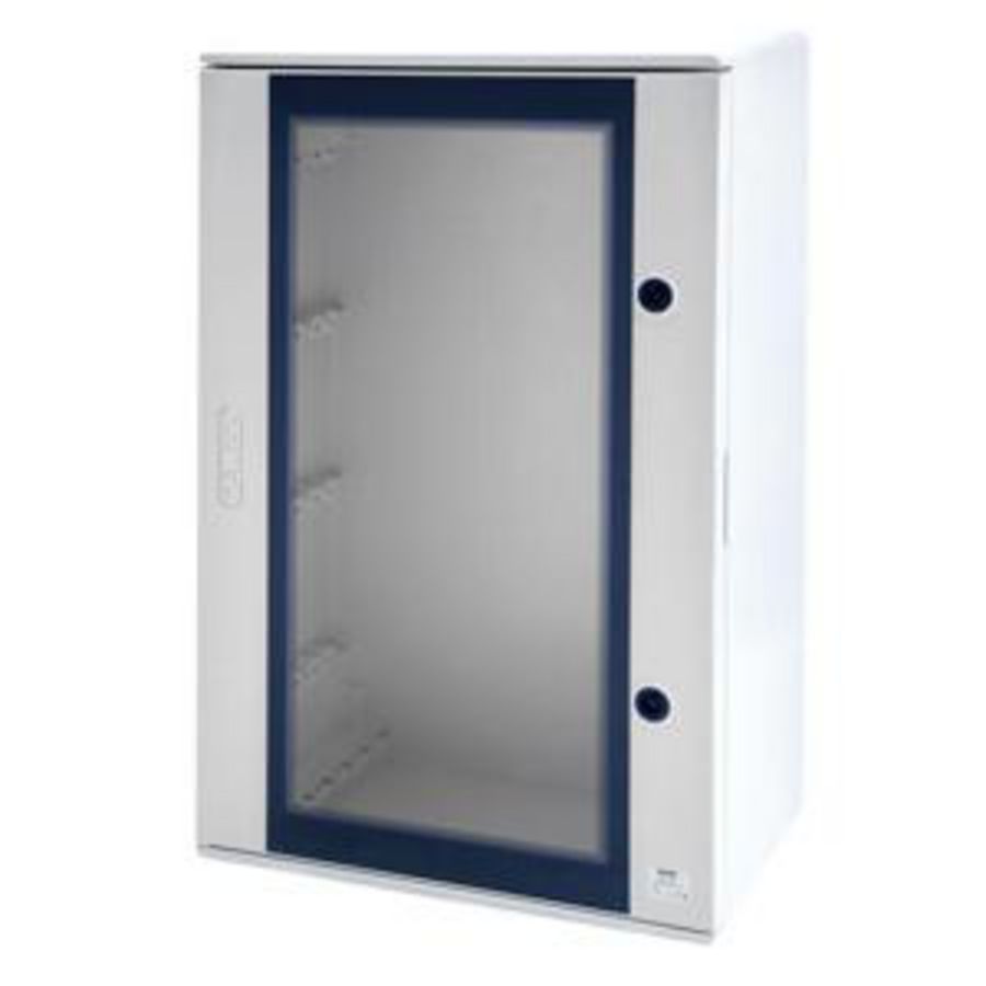 POLYESTER KAST TRANSPARANTE DEUR VOORZIEN SLOT 310x425x1