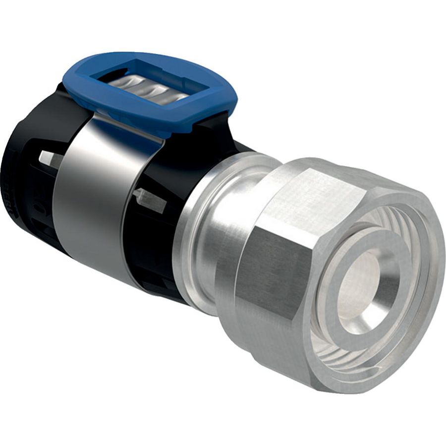 2-del. koppeling FLOWFIT pers pers 16x3/4"bn.dr. euroconus vernikkeld