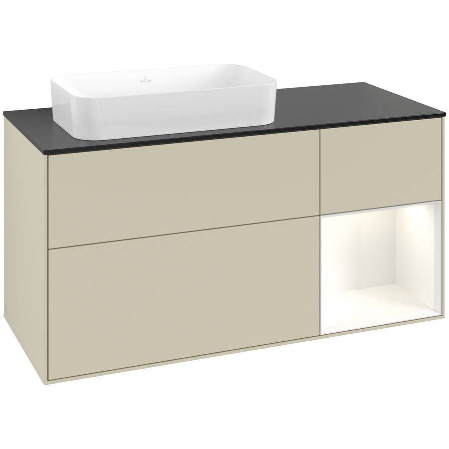 Wastafelonderkast Finion 1200x603x501mm S.Grey Matt Lacquer F692GFHJ