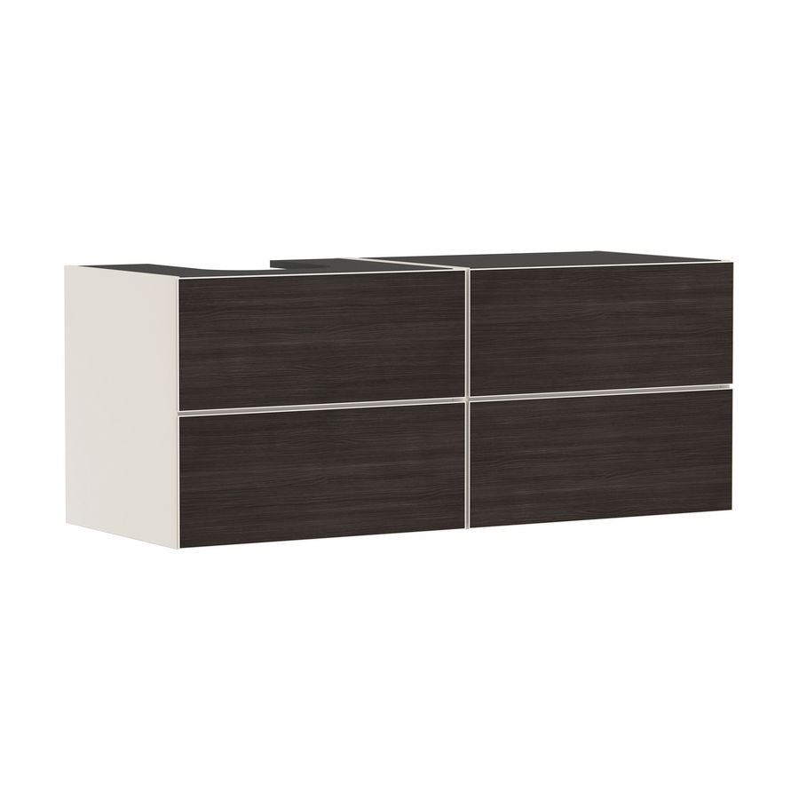 Onderkast Sand Matt beige / front dark oak 1370x550mm 4x la Cons.L Xevolos E 54237730