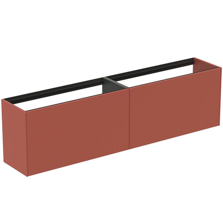 Conca wastafelmeubel 200x37x55cm 2 laden zonder afdekblad matt sunset