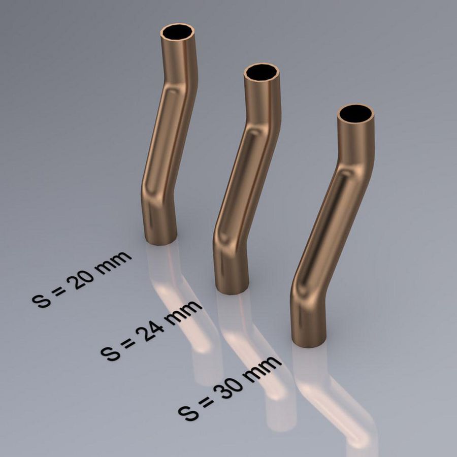Aansluitbuis voor TBE-IVC Ø15mm koper sprong 20mm  L=100mm VVE=500