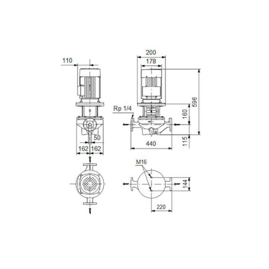 Inlinepomp TP 50-120/4-A-F-A-BQQE 400Y 50HZ