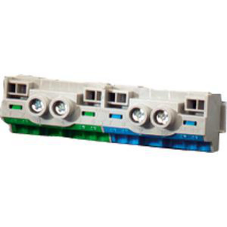 PE+Nul klem per PE/Nul 2x25 4x4 mm2 4,5 mod br