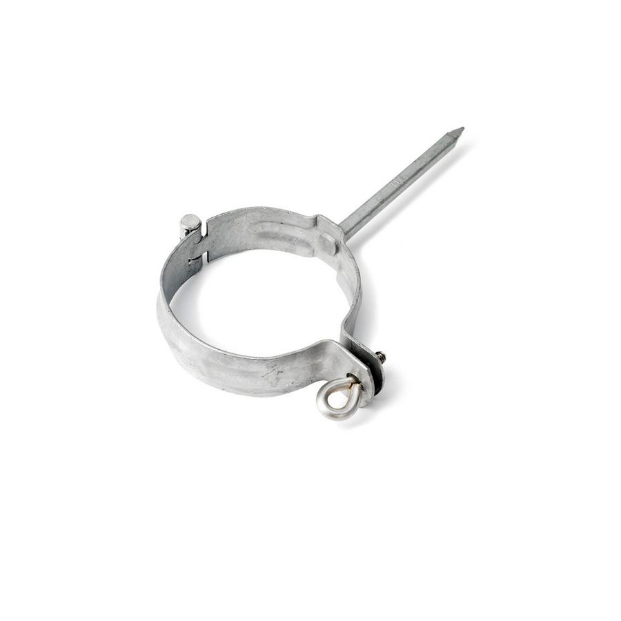 Gegalv. HWA scharnierpijpbeugel 120mm met slagpen