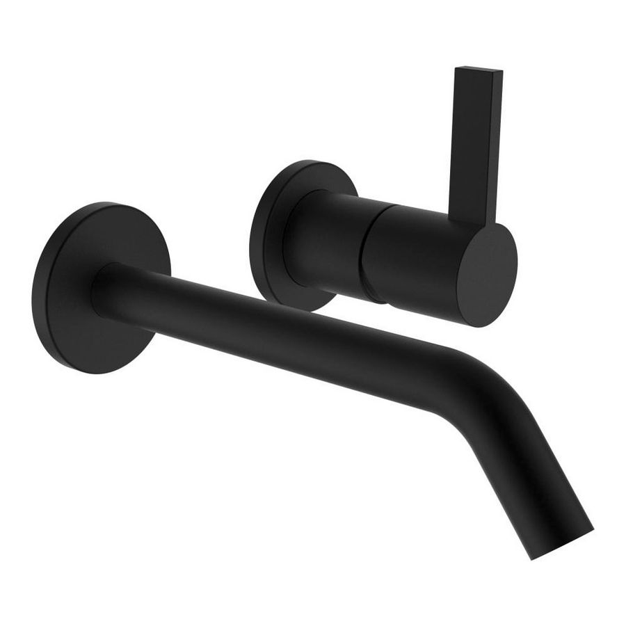 Inbouw Wastafelmengkraan Simibox 2Pnt PVD titanium mat zwart