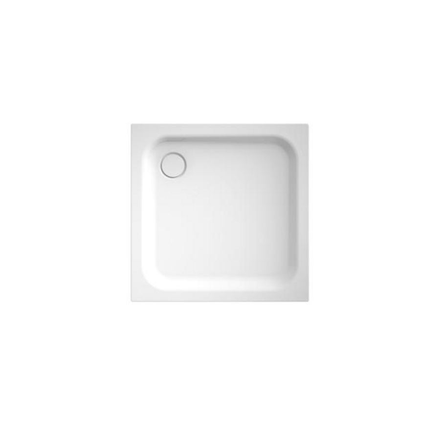 Douchebak geglazuurd staal BetteSupra staal 900x900x65mm wit afvoer Ø90mm