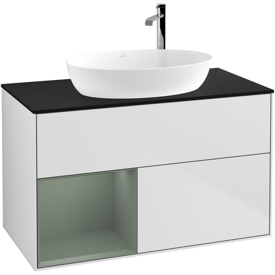 Wastafelonderkast Finion 1000x603x501mm White Matt Lacquer F892GMMT