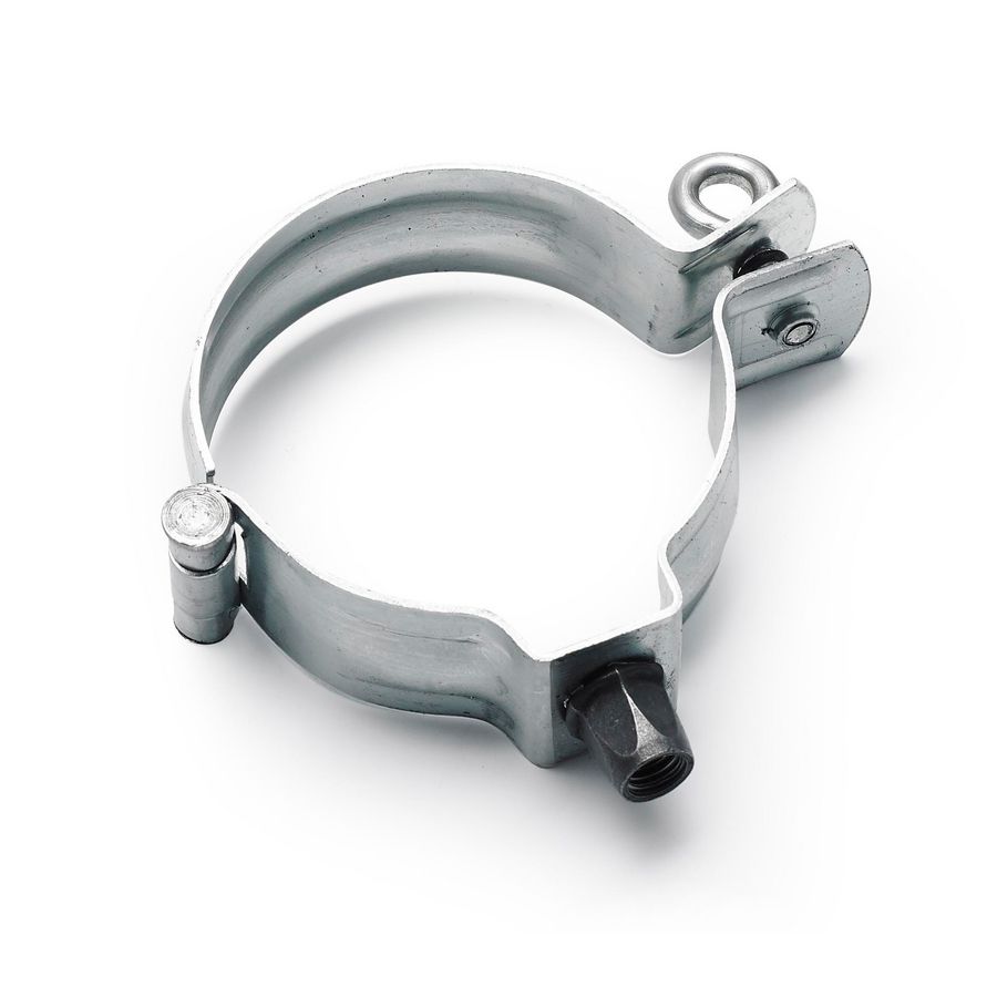 Zinken HWA scharnierpijpbeugel 100mm met moer M10 + RVS schroefoog