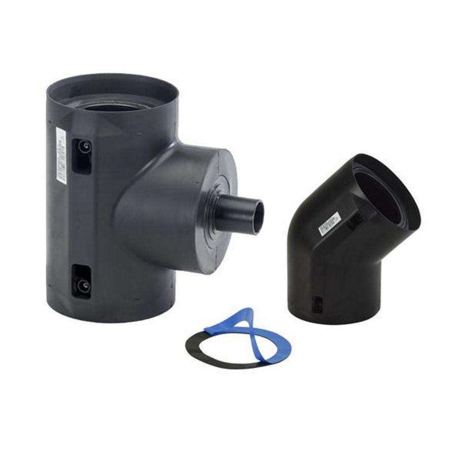 T-stuk 90gr. COOL-FIT 2.0 T reductie d110-d32 & knie 45gr.
