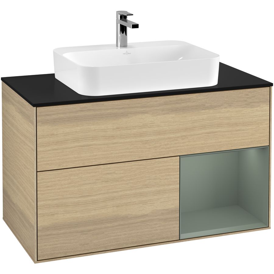 Wastafelonderkast Finion 1000x603x501mm Oak Veneer F372GMPC
