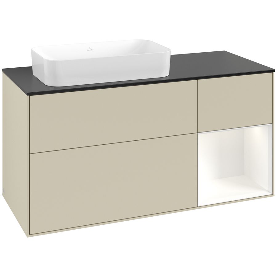 Wastafelonderkast Finion 1200x603x501mm S.Grey Matt Lacquer F692MTHJ