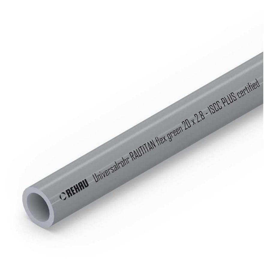 Rol a 100mtr. buis RAUTITAN flex green PE-XA 16x2,2mm zilverkleurig