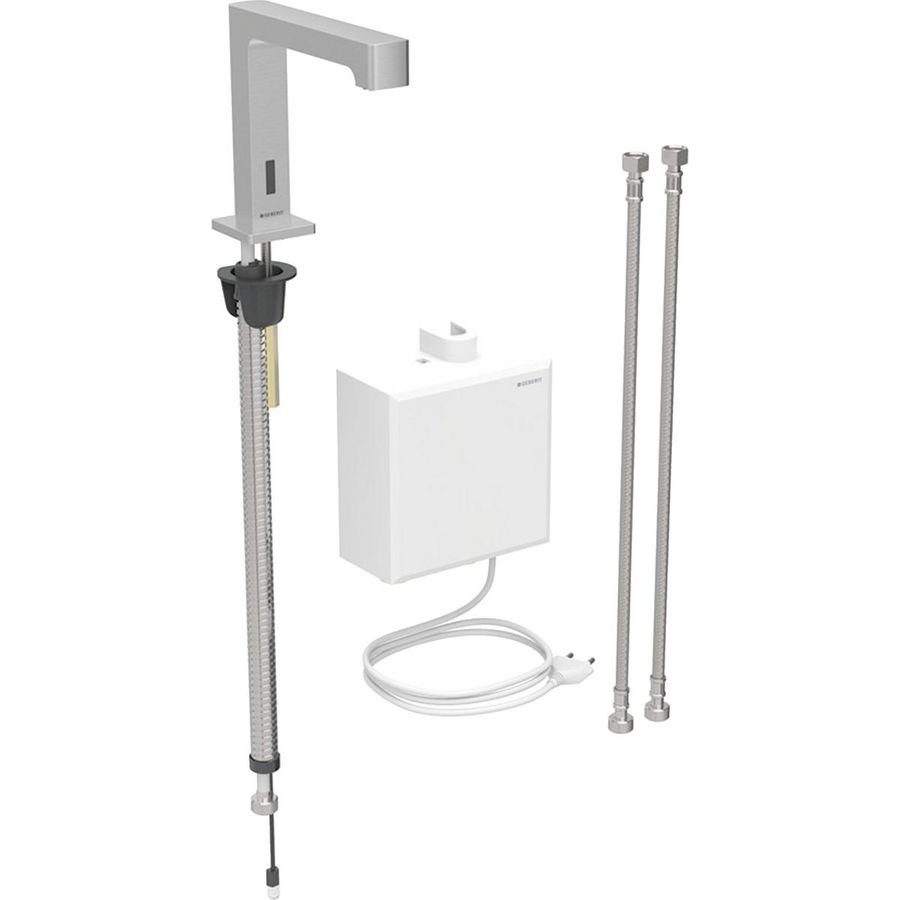 Wastafelmengkraan Brenta RVS look met meng unit