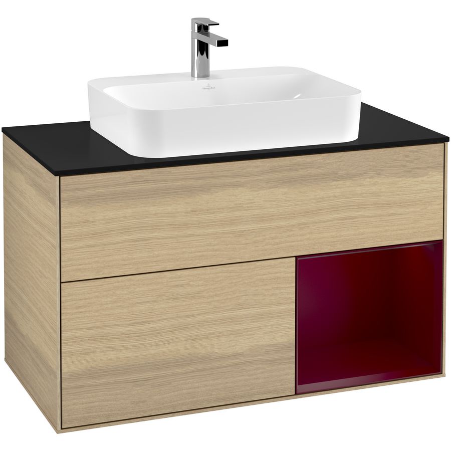Wastafelonderkast Finion 1000x603x501mm Oak Veneer F372HBPC