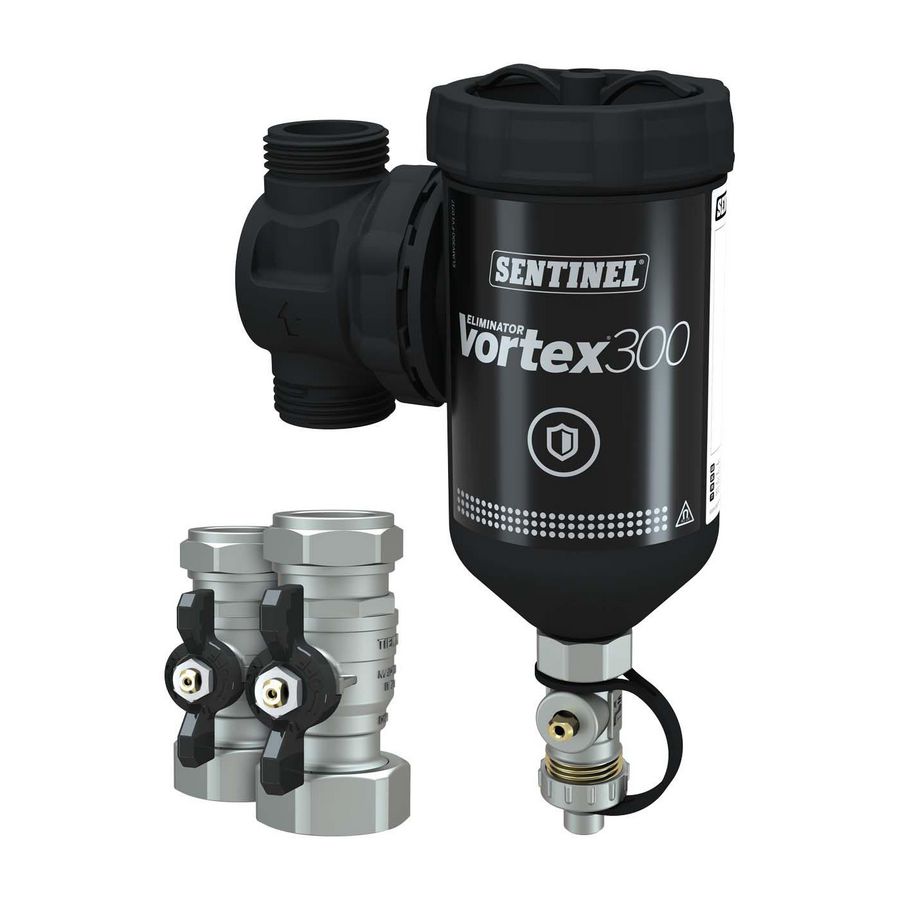 Vuilafscheider VORTEX300 magnetisch 22mm knel incl. kogelafsluiters