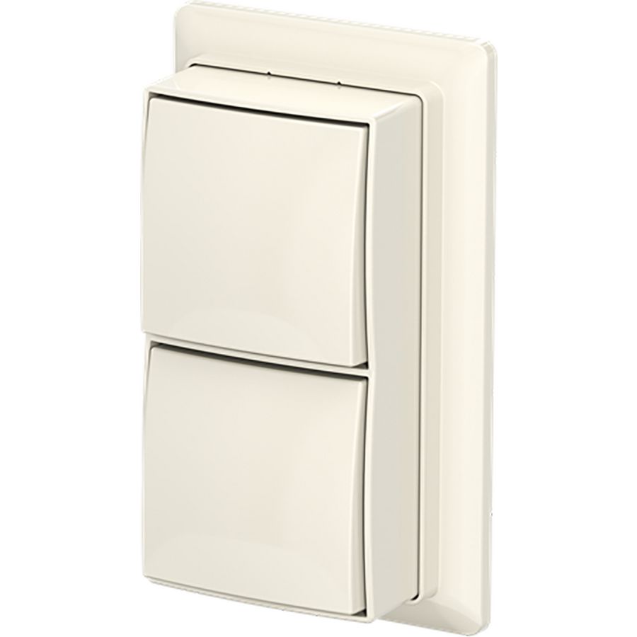 Schak wis/wis+plaat opb b-AP+ wit