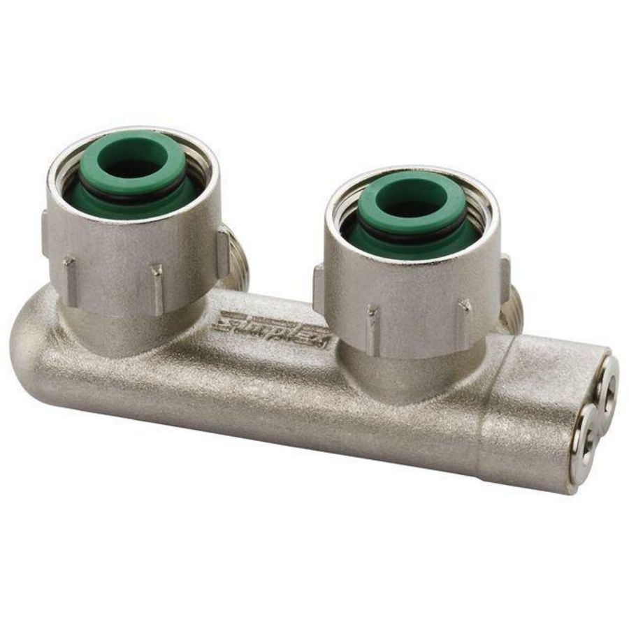 H-onderblok aanv/ret gekruist, haaks MF G3/4x3/4 EK Ni Simplex VVE=5