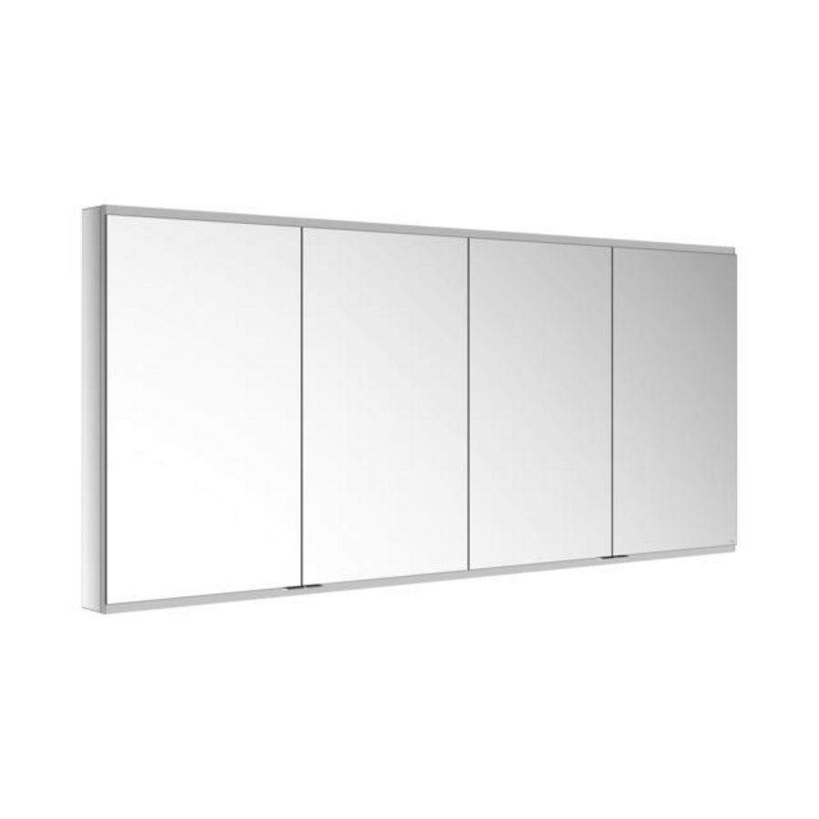 Spiegelkast/onverlicht Voorb./2wcd/2usb/2100x900x120mm zilv