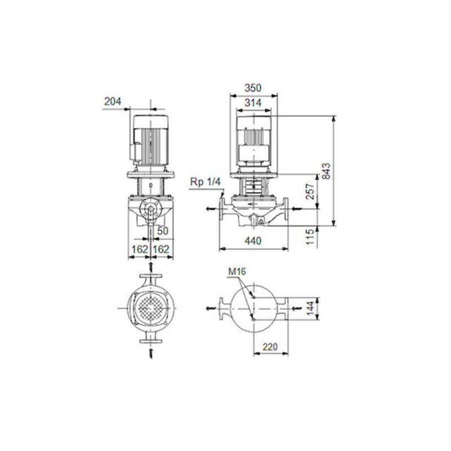 Inlinepomp TP 50-540/2-A-F-A-BQQE 400D 50HZ