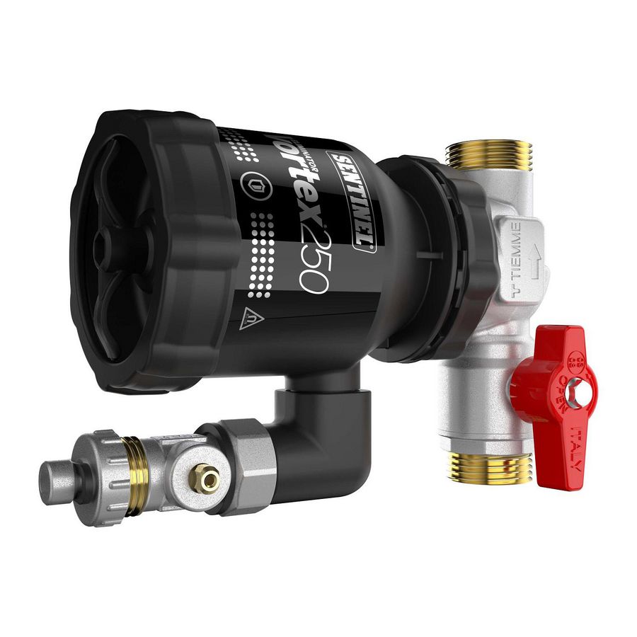 Sentinel V250 vuilafscheider magnetisch met T-stuk 22mm VVE=4