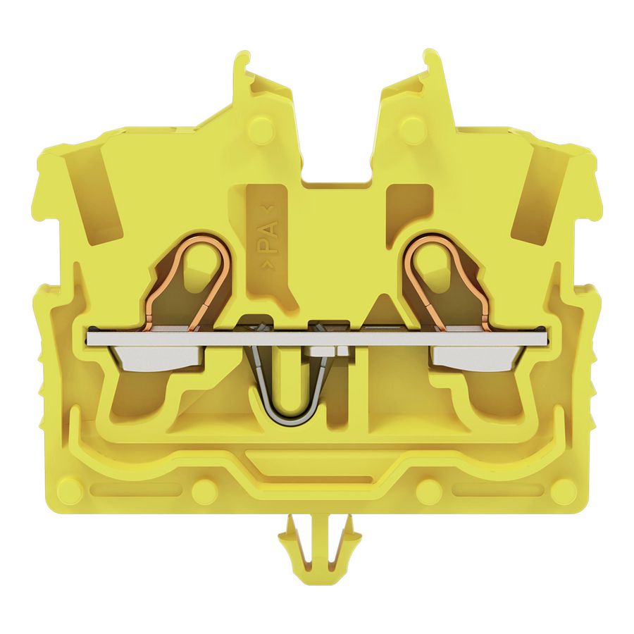 2-draads MINI-rijgklem bedieningsopening 1mm² geel 2050-316 VVE=100