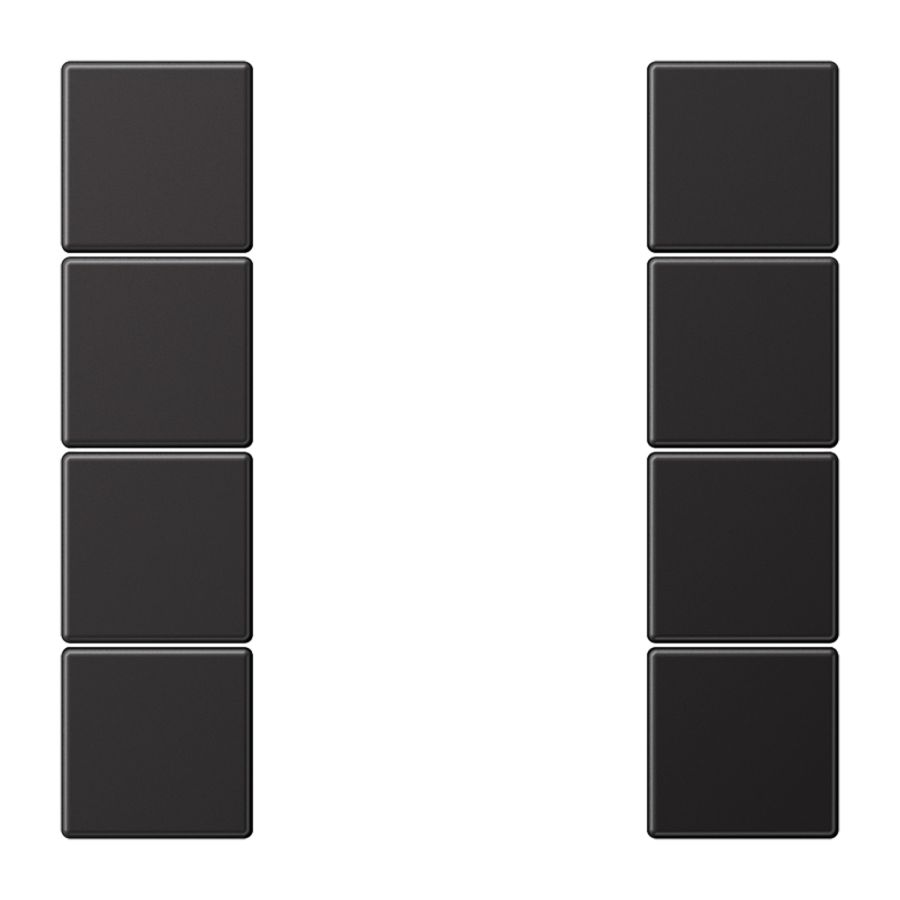 Tastafdekking compleet 4-voudig LS-Dark KNX