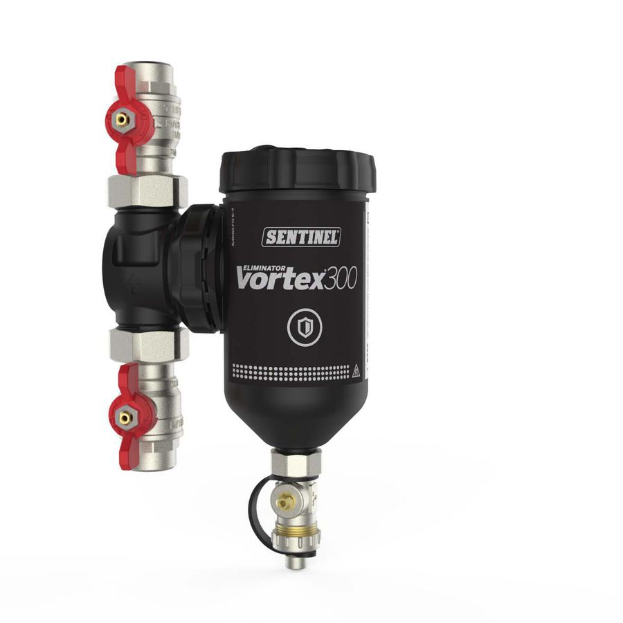 Vuilafscheider VORTEX300 magnetisch 3/4"bu.dr. incl. kogelafsluiters