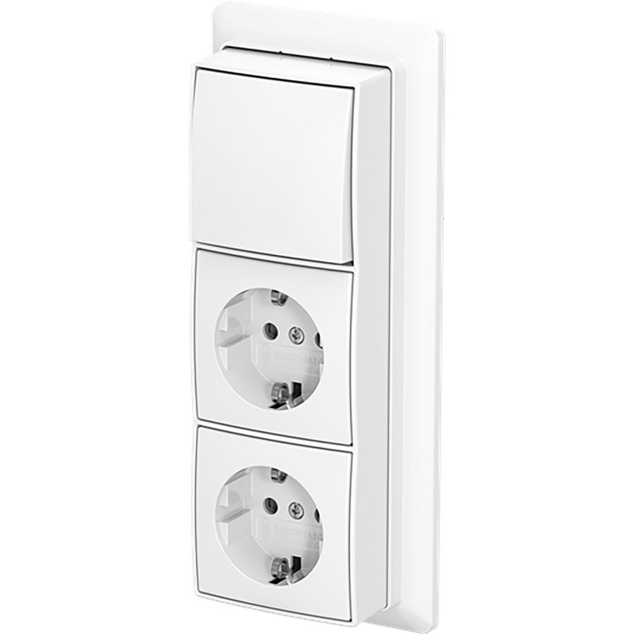 Combinatie ra kv 3v wis+plaat opb b-AP+ alpine wit