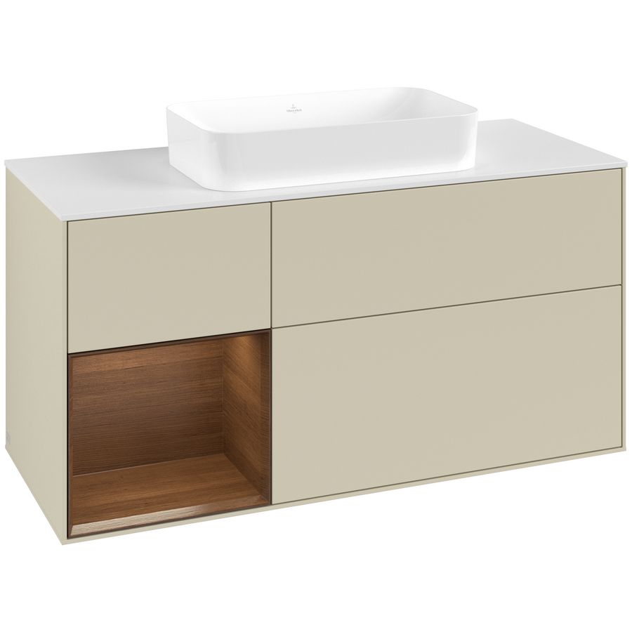 Wastafelonderkast Finion 1200x603x501mm S.Grey Matt Lacquer F701GNHJ