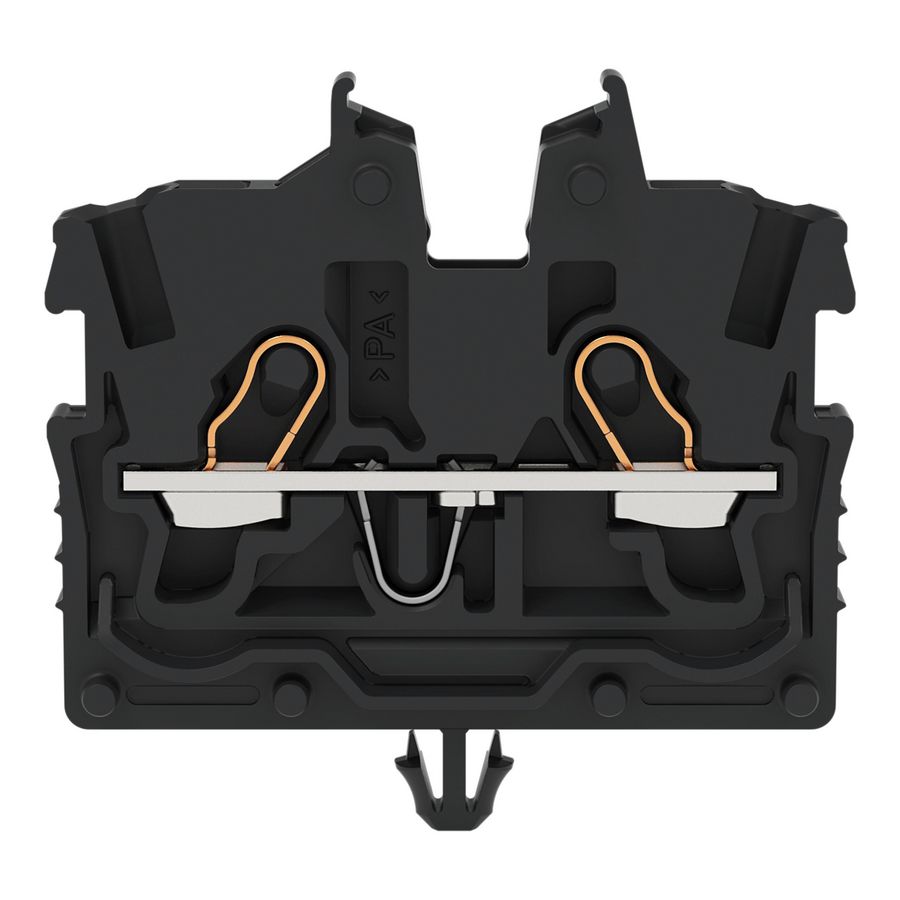 2-draads MINI-rijgklem bedieningsopening 1mm² zwart 2050-315 VVE=100