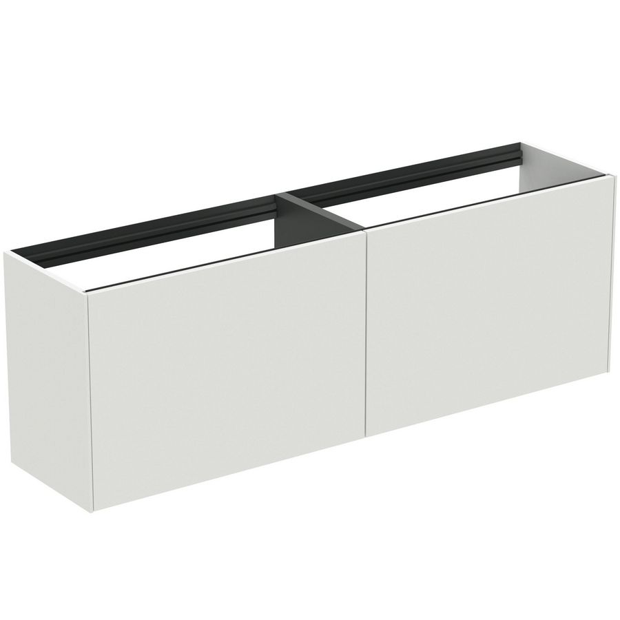 Conca wastafelmeubel 160x37x55cm 2 laden zonder afdekblad matt white