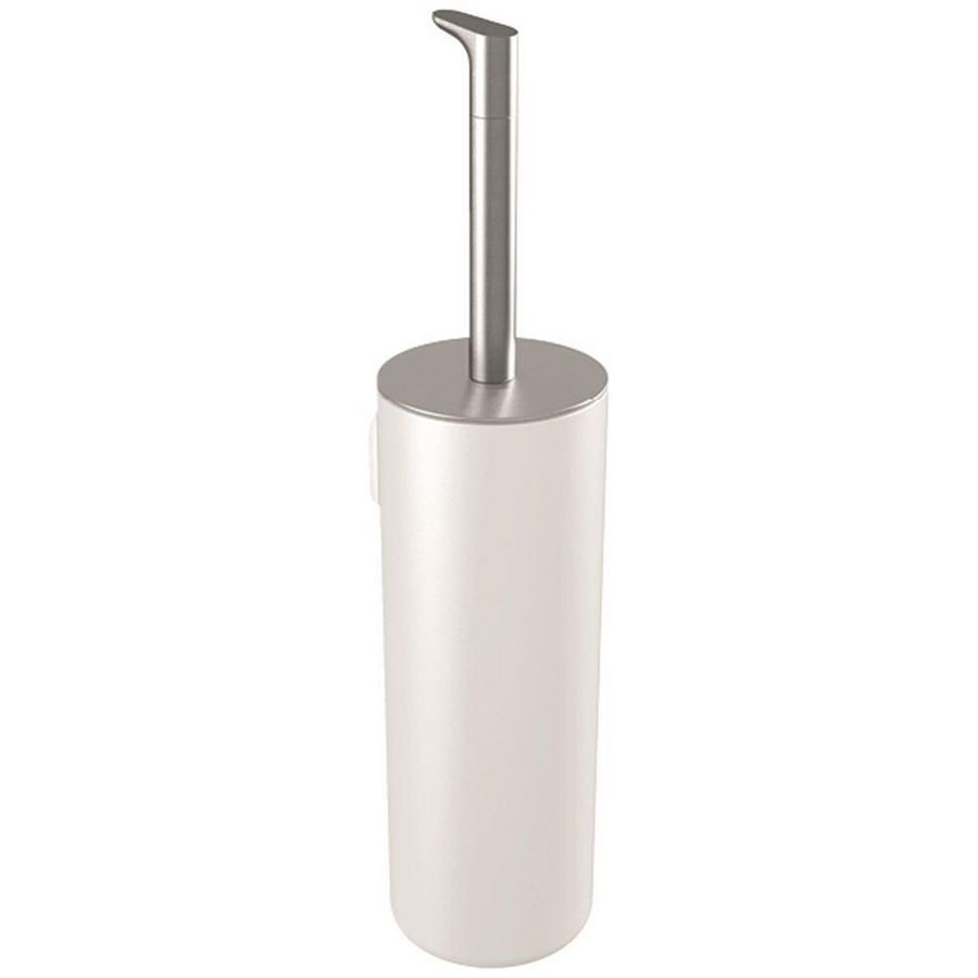 Toiletborstelgarnituur geborsteld staal/wit Style