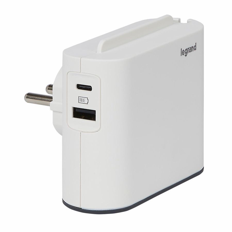 Contactstop hoek zijaansluiting 4x2P 2,5A en USB A+C VVE=10