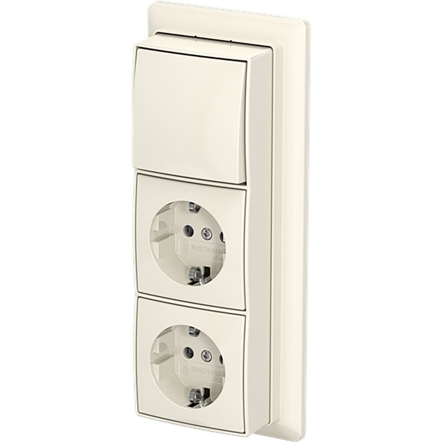 Combinatie ra kv 3v wis+plaat opb b-AP+ wit