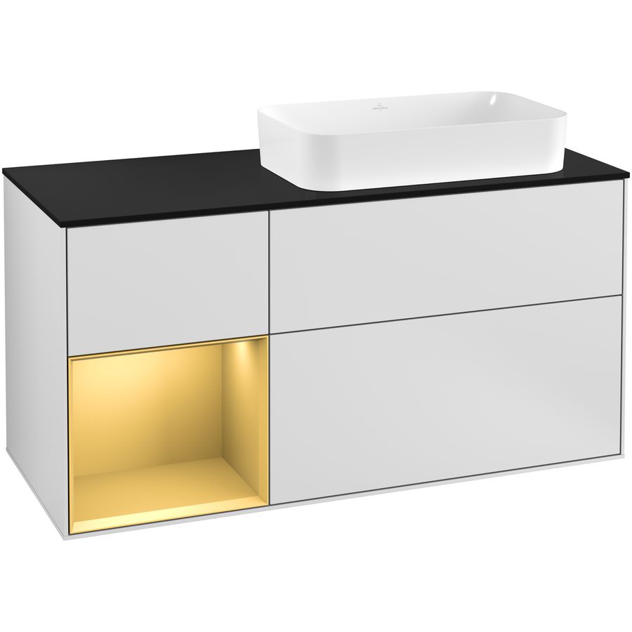 Wastafelonderkast Finion 1200x603x501mm White Matt Lacquer G272HFMT