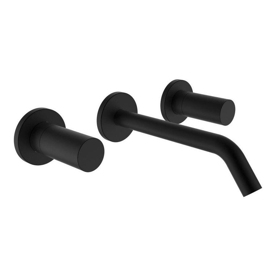 2-Hendel Inbouw wastafel Wand Mengkraan PVD tita. mat zwart