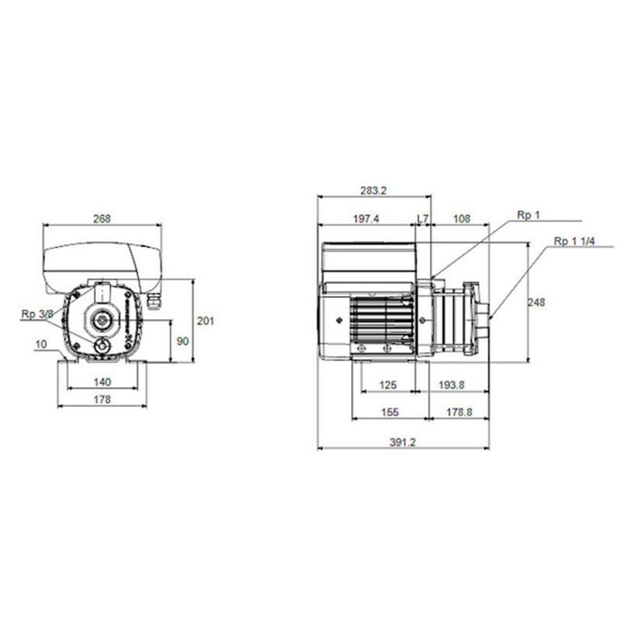 Centrifugaalpomp CME5-4 A-R-A-V-AQQV S-A-D-N 3x400V HR